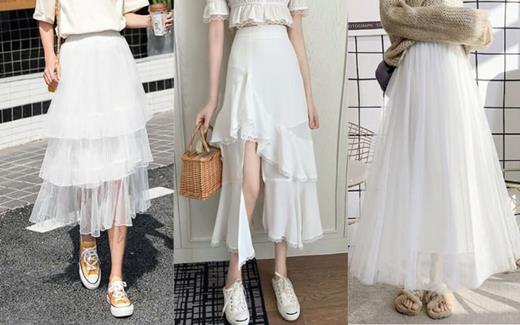 Chân váy trắng dài mặc với áo gì? Khám phá tips phối đồ với chân váy dài