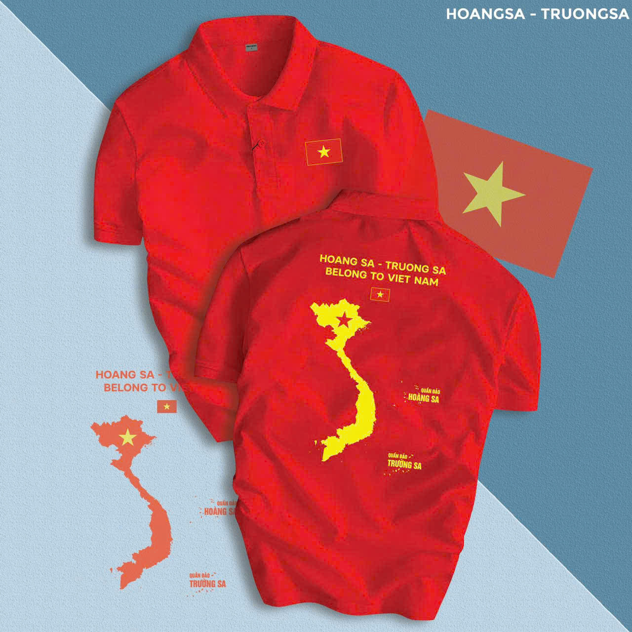 Mẫu áo đồng phục cờ đỏ sao vàng