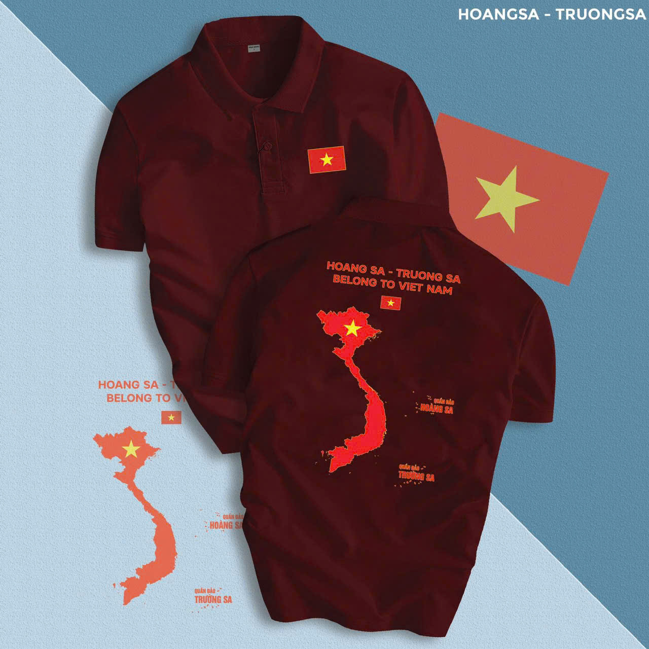 Mẫu áo đồng phục cờ đỏ sao vàng