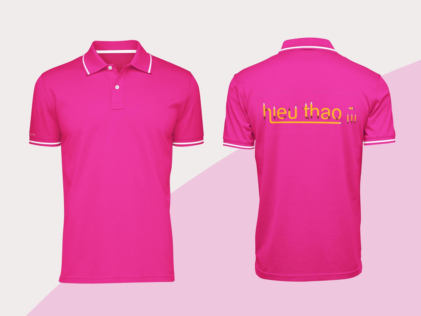16+ Mẫu Hình Đồng Phục Áo Thun Màu Hồng