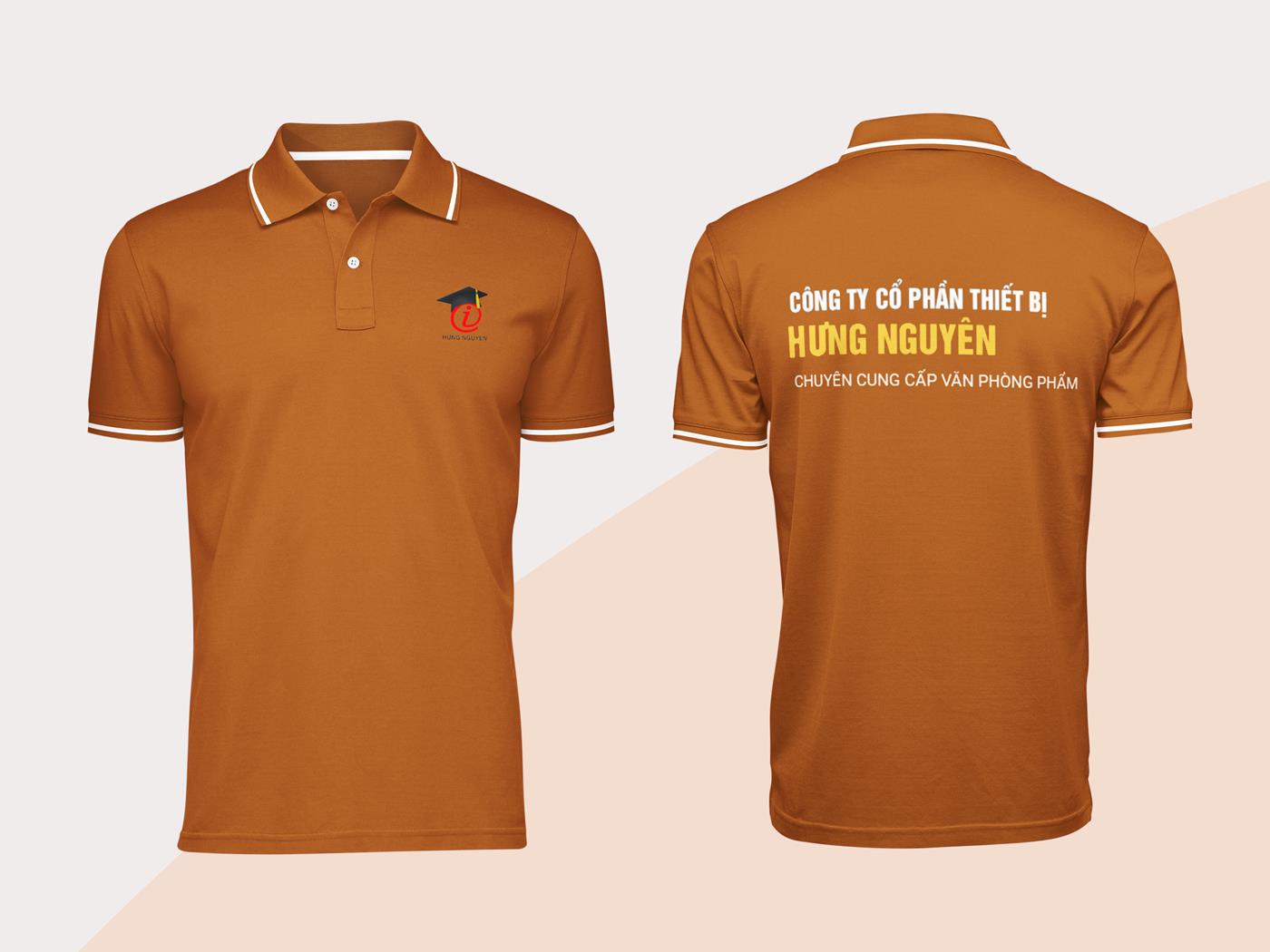 9+ Mẫu Hình Đồng Phục Áo Thun Màu Nâu