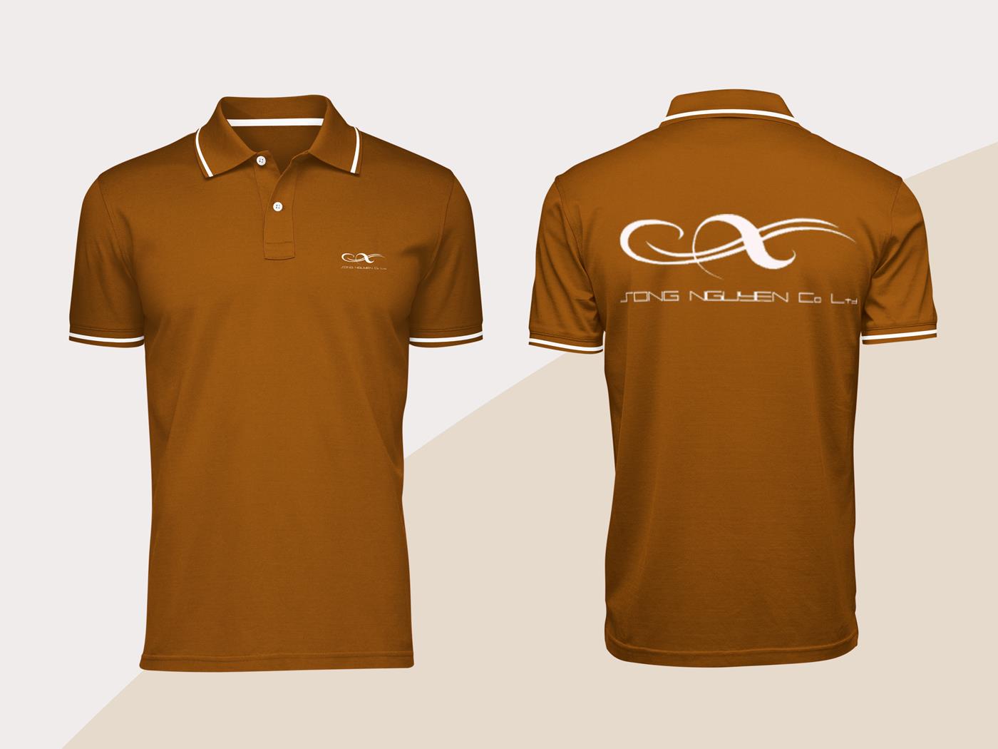 9+ Mẫu Hình Đồng Phục Áo Thun Màu Nâu