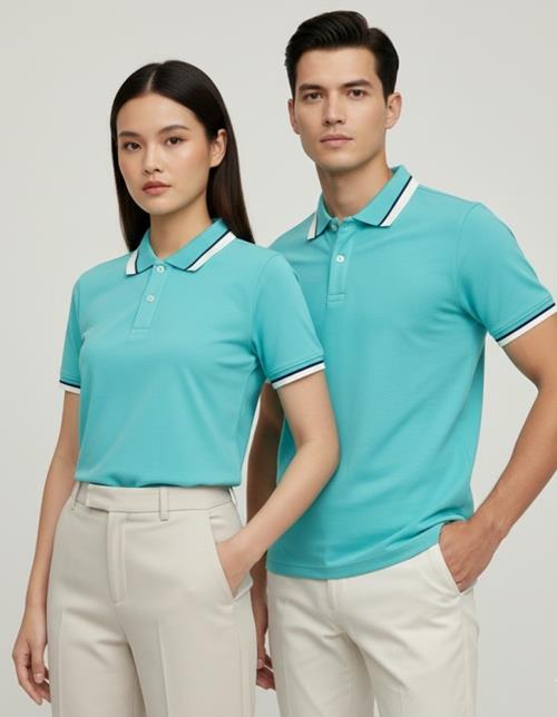 Áo Thun Polo Vải Cá Sấu Mè (Màu Ngọc)