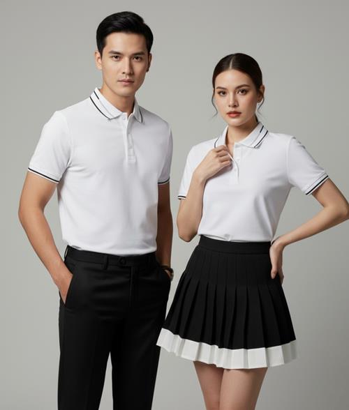 Áo Thun Polo Cá Sấu Cotton Cao Cấp (Màu Trắng)