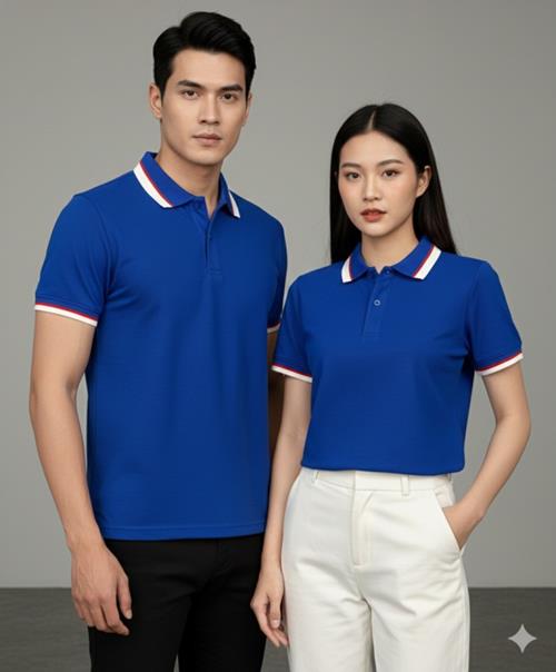 Áo Thun Polo Vải Cá Sấu Mè (Màu Xanh Bích)