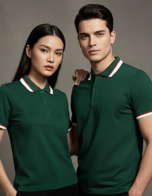 Áo Thun Polo Vải Cá Sấu Mè (Màu Xanh Ve Chai)