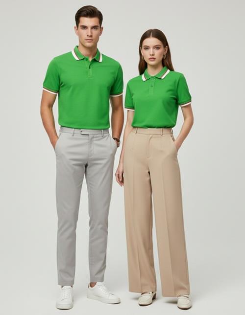 Áo Thun Polo Vải Cá Sấu Mè (Màu Xanh Két)