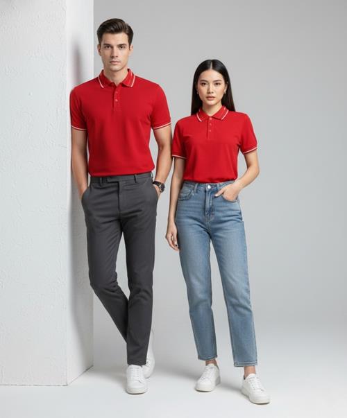 Áo Thun Polo Cá Sấu Cotton 100% Cao Cấp (Màu Đỏ)