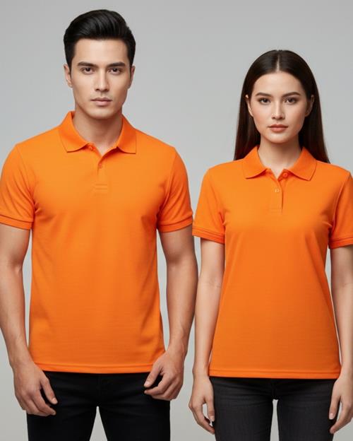 Áo Thun Polo Vải Cotton 100% (Màu Cam)