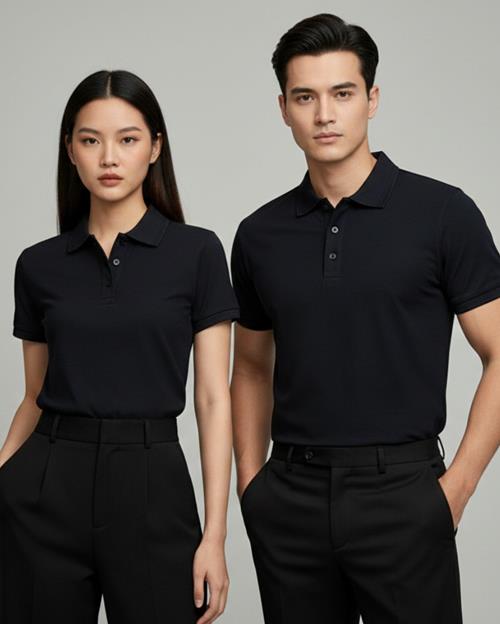 Áo Thun Polo Vải Cotton 100% (Màu Đen)