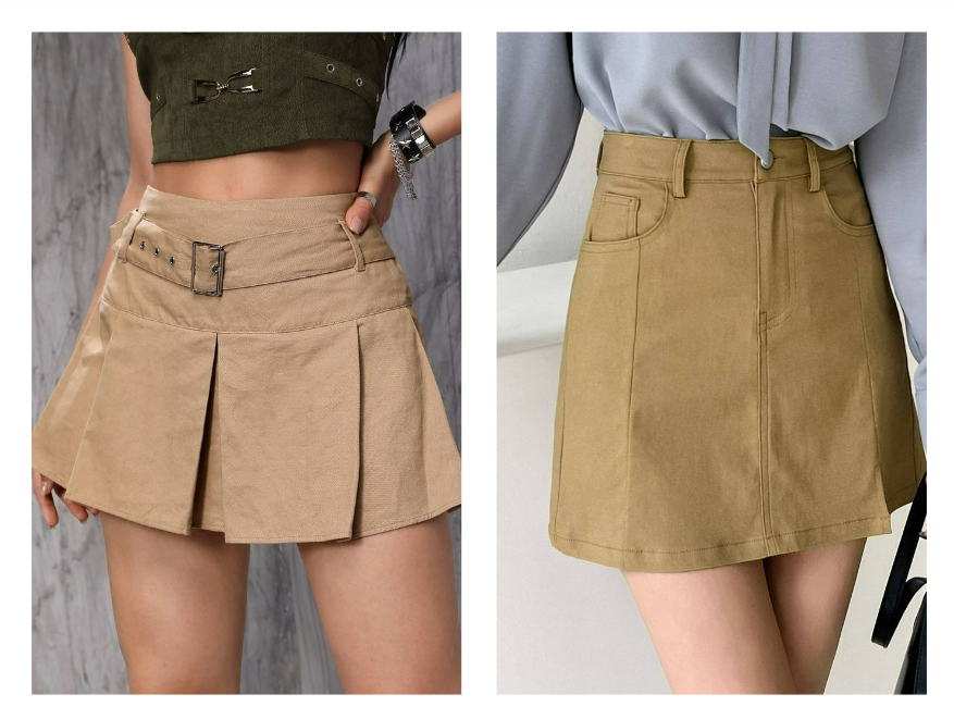 Vải kaki được nhiều chị em lựa chọn khi mua chân váy