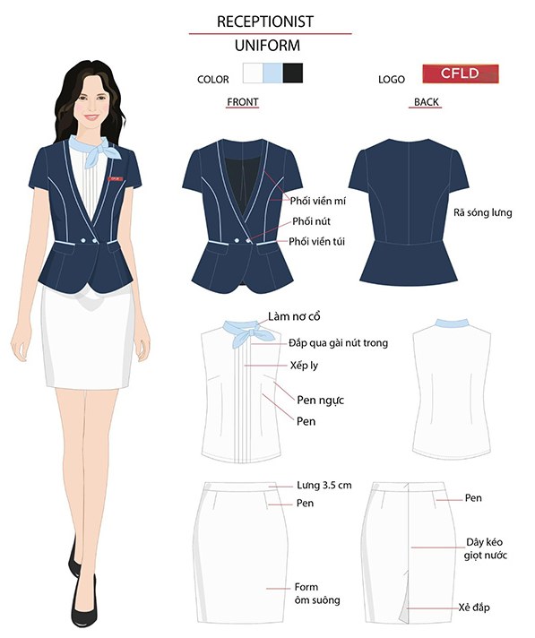 Áo sơ mi và quần tây thể hiện sự chuyên nghiệp, chỉn chu