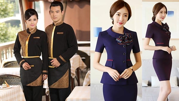 Mẫu đồng phục lễ tân đẹp, chuẩn 5 sao cho nhà hàng khách sạn